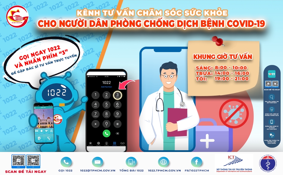 TP.HCM triển khai Kênh tư vấn chăm sóc sức khoẻ phòng chống dịch COVID-19